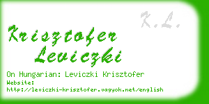 krisztofer leviczki business card